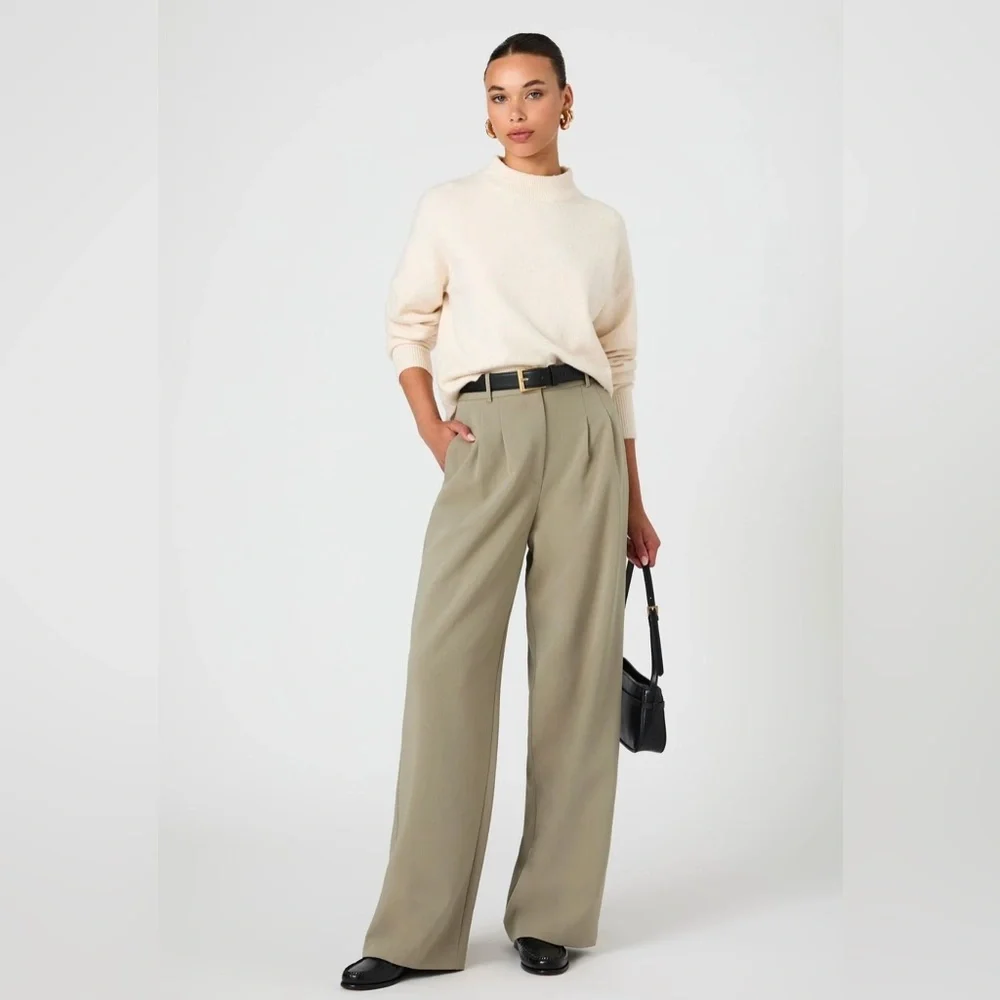 French Connection Vhori Mock Neck Sweater In Oatmeal Mel Women’s Size Medium - Picture 12 of 12